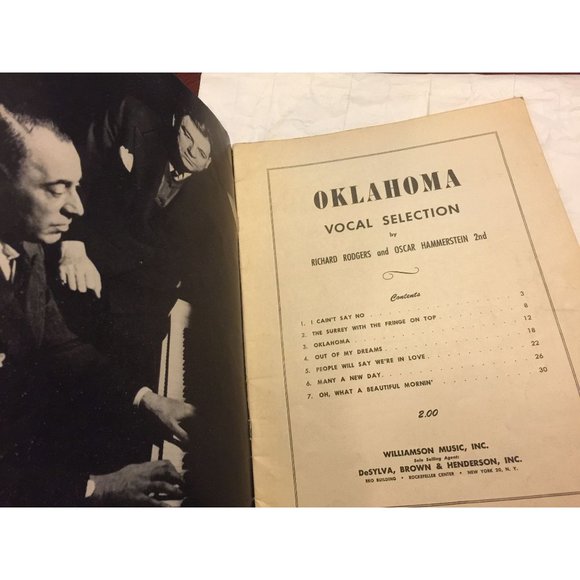 Vocal Selection From OKLAHOMA ! Vintage Song Book Sheet Music - Picture 4 of 8
